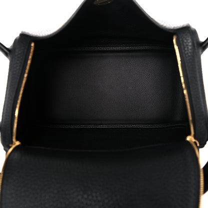 Hermes Taurillon Clemence Lindy 26 Black 5 of 9