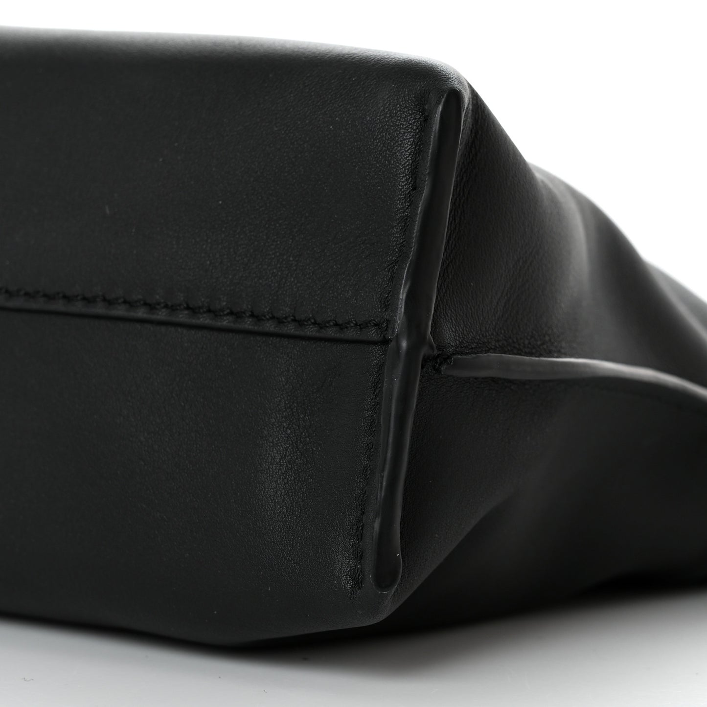Calfskin Mini Flamenco Knot Clutch Black