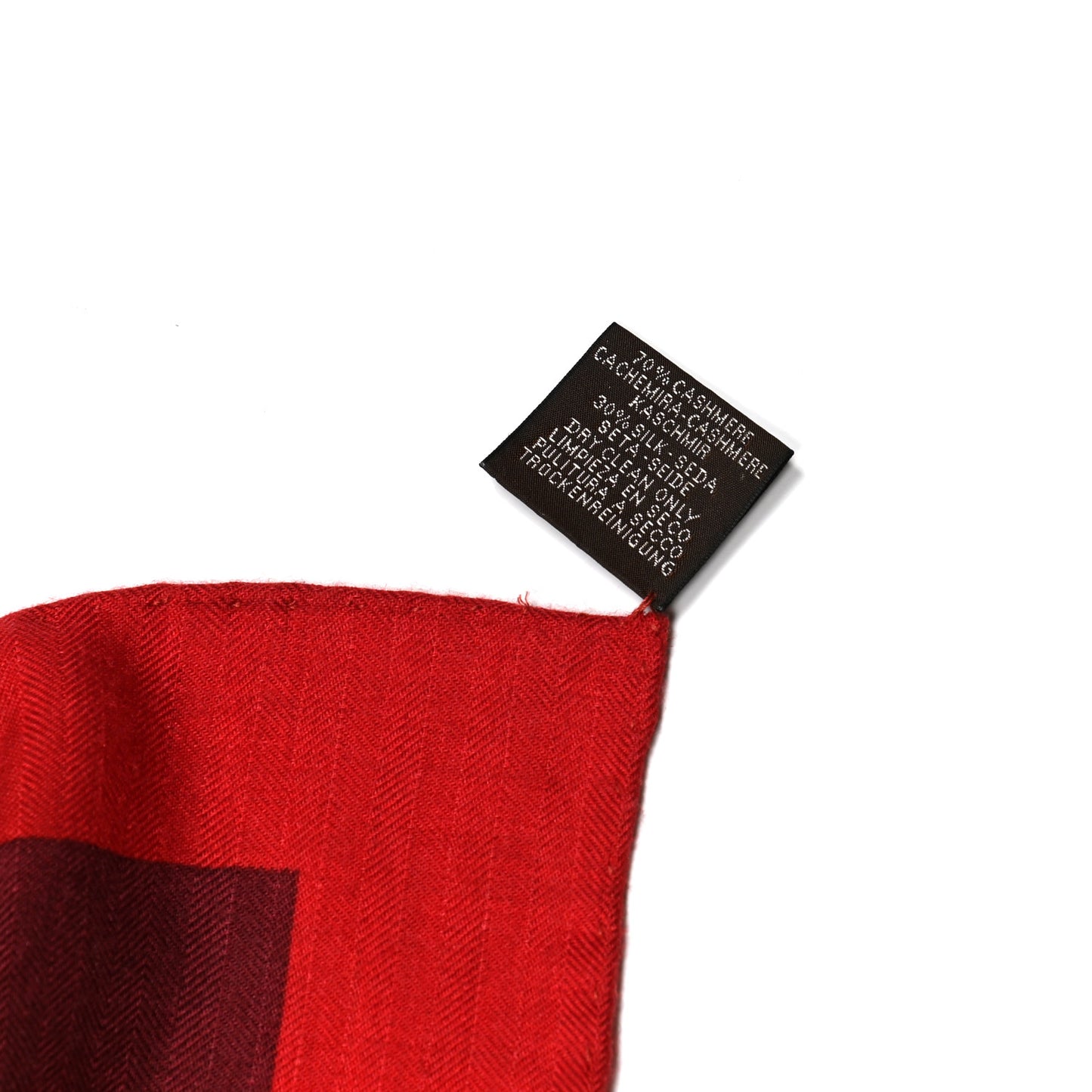 Cashmere Cheval A La Couverture Shawl 140 Naturel Rouge Bleu