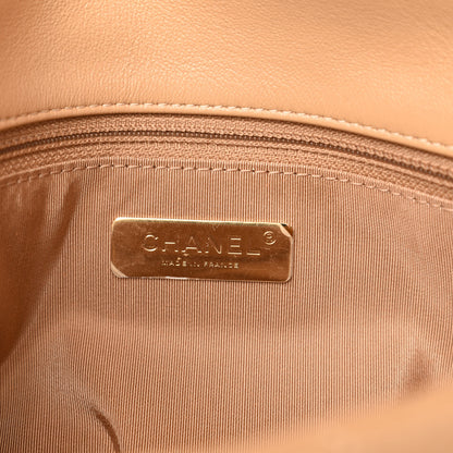 Chanel Lambskin Quilted Medium 19 Flap Dark Beige 8 of 10