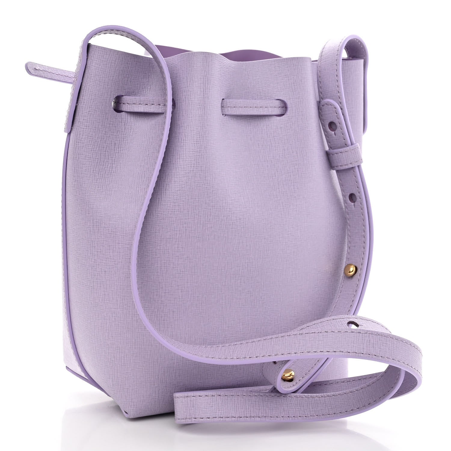 Mansur Gavriel Saffiano Mini Bucket Bag Lavender 3 of 9