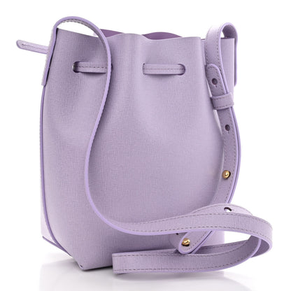 Mansur Gavriel Saffiano Mini Bucket Bag Lavender 3 of 9
