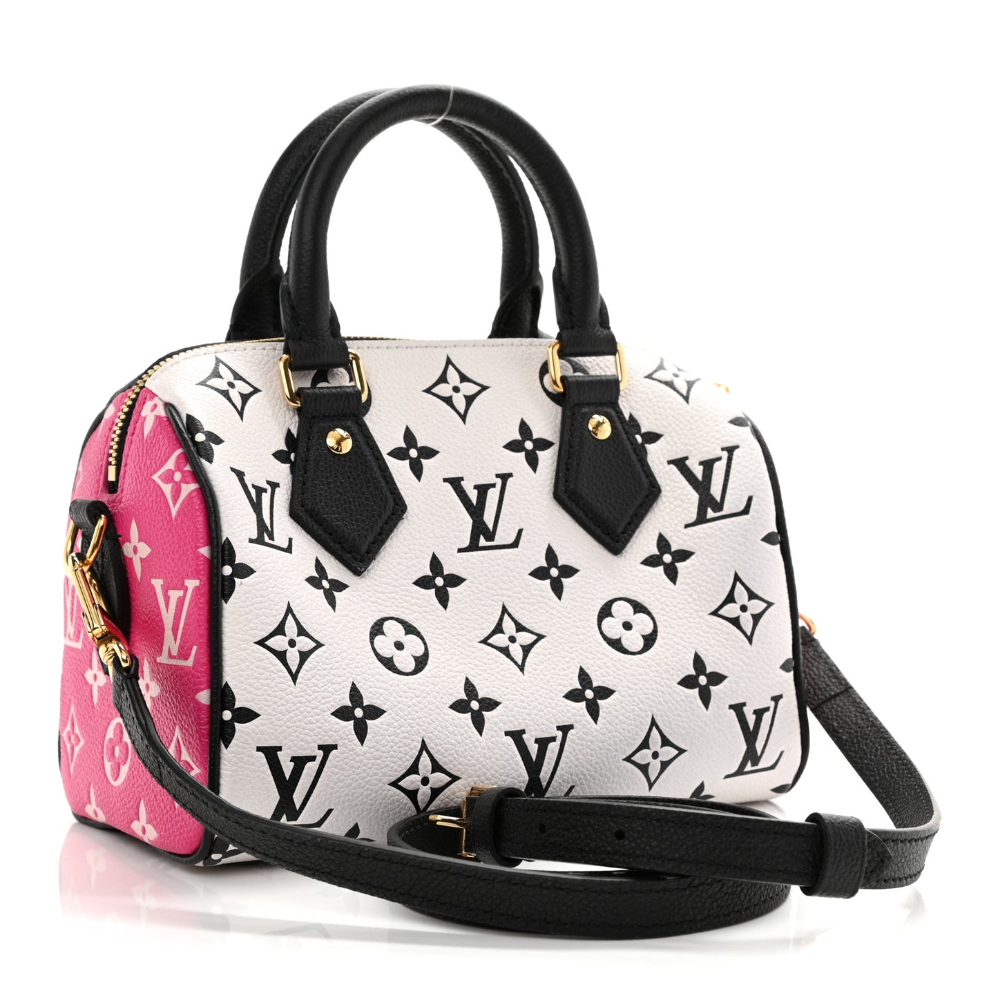 Empreinte Monogram Spring in the City Speedy Bandouliere 20 Black White Pink