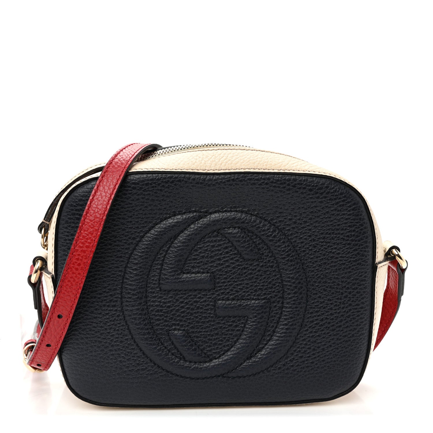 Gucci Dollar Calfskin Small Soho Disco Bag Blue Hibiscus Red Mystic White 1 of 10