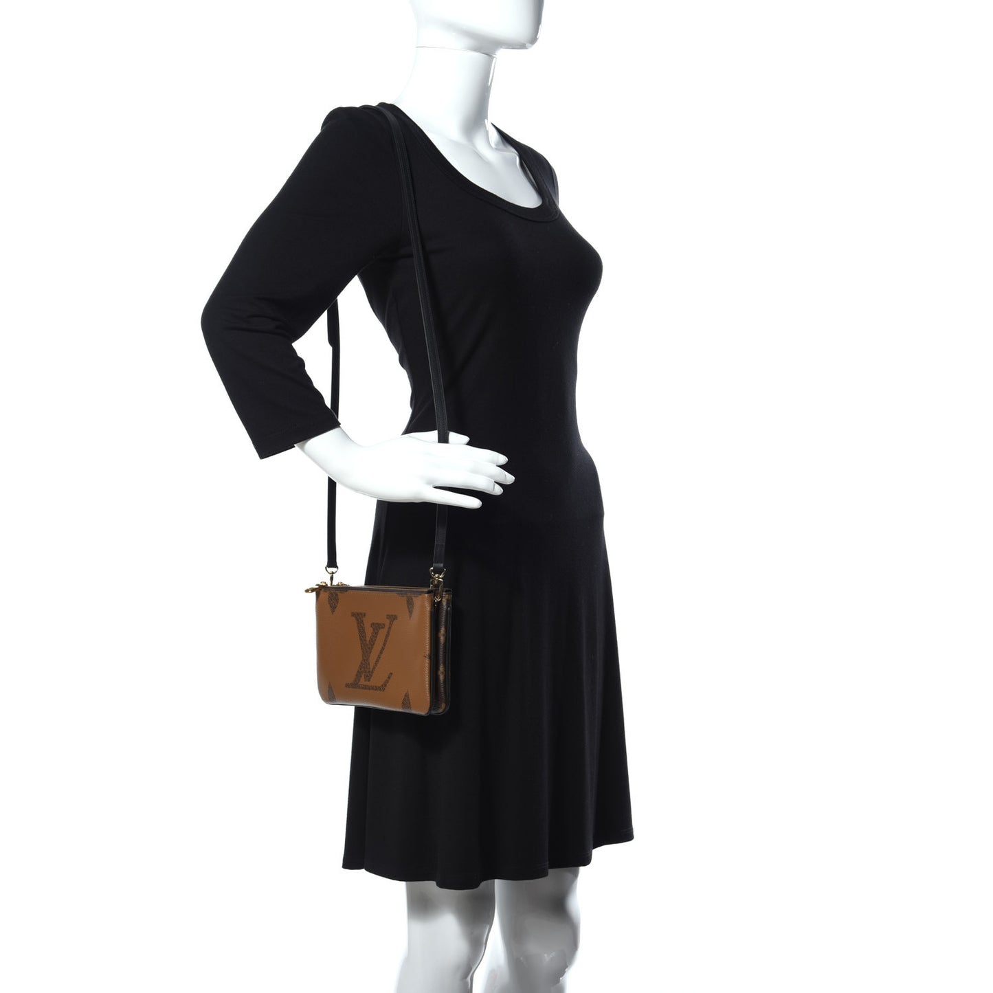 Reverse Monogram Giant Double Zip Pochette