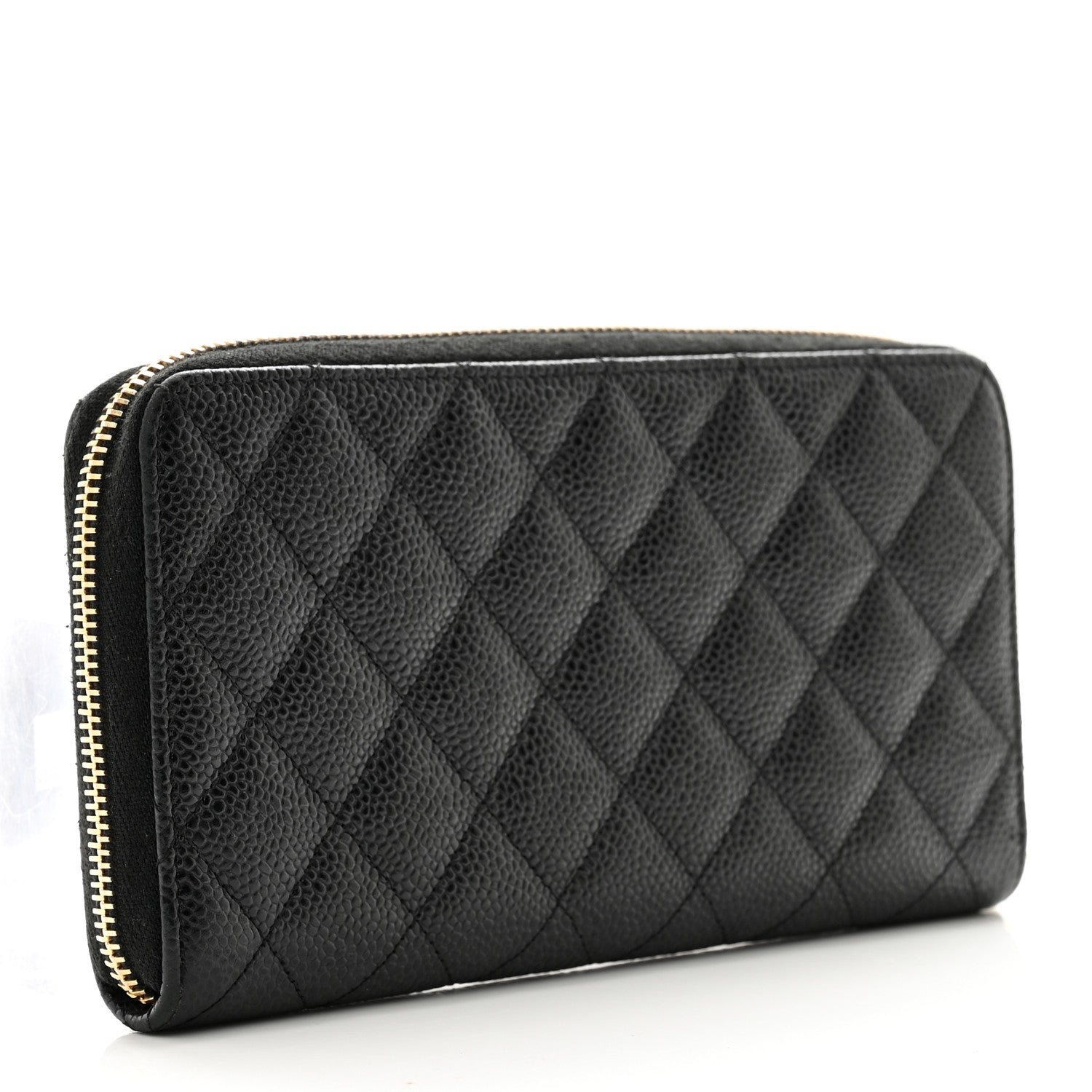 Chanel Caviar Quilted Large Gusset Zip Around Wallet Black 3 of 10