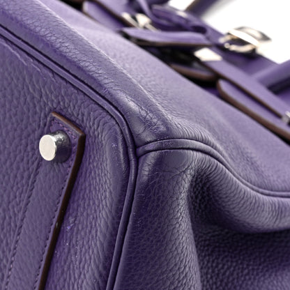 Hermes Taurillon Clemence Birkin 35 Iris 8 of 20