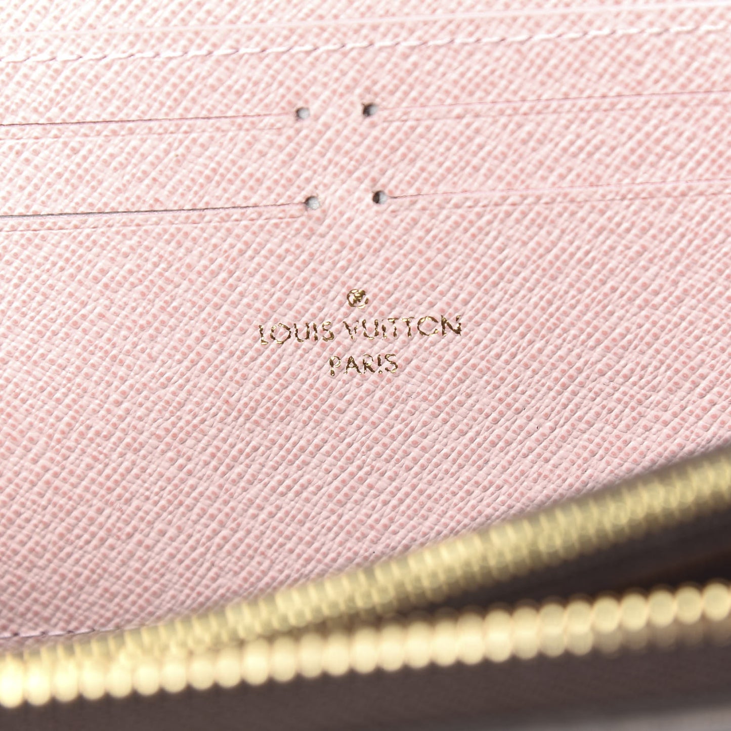 Damier Ebene Clemence Wallet Rose Ballerine
