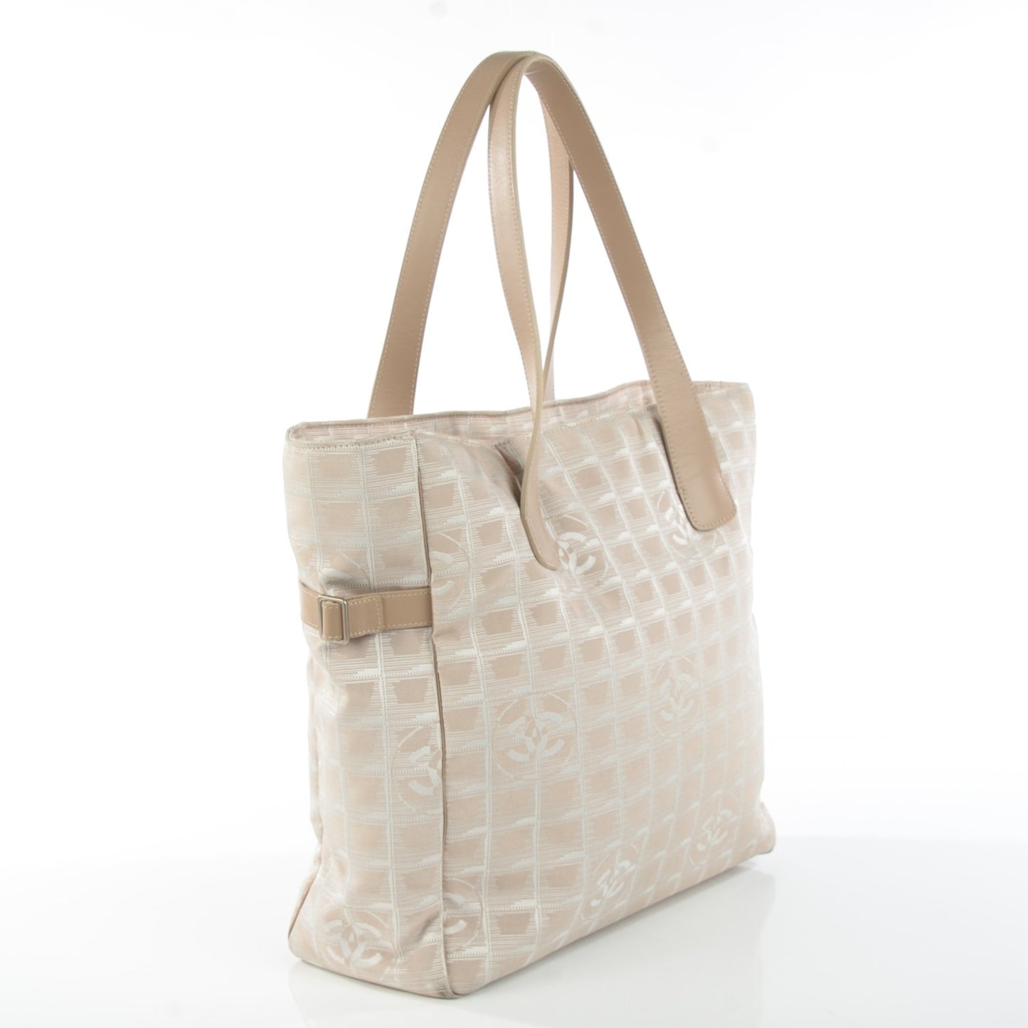 Nylon Medium Travel Tote Beige