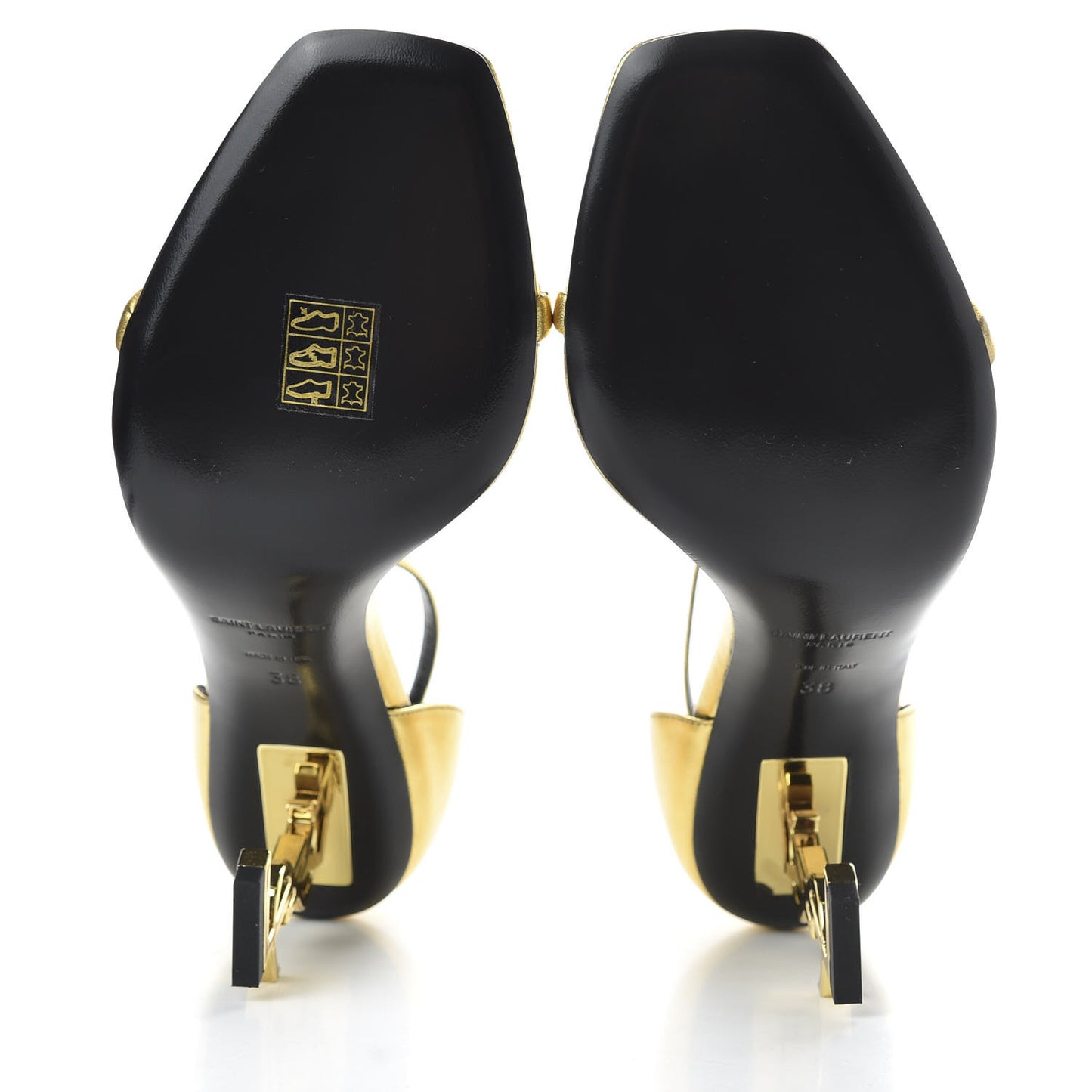 Calfskin Opyum Sandals 38 Oro