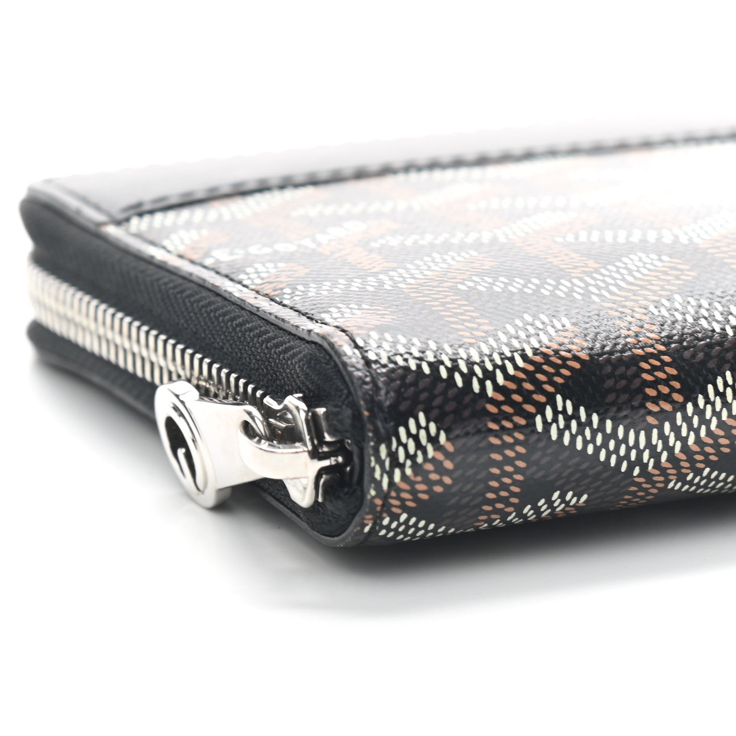 Goyard Goyardine Matignon Zip Around GM Wallet Black 7 of 8