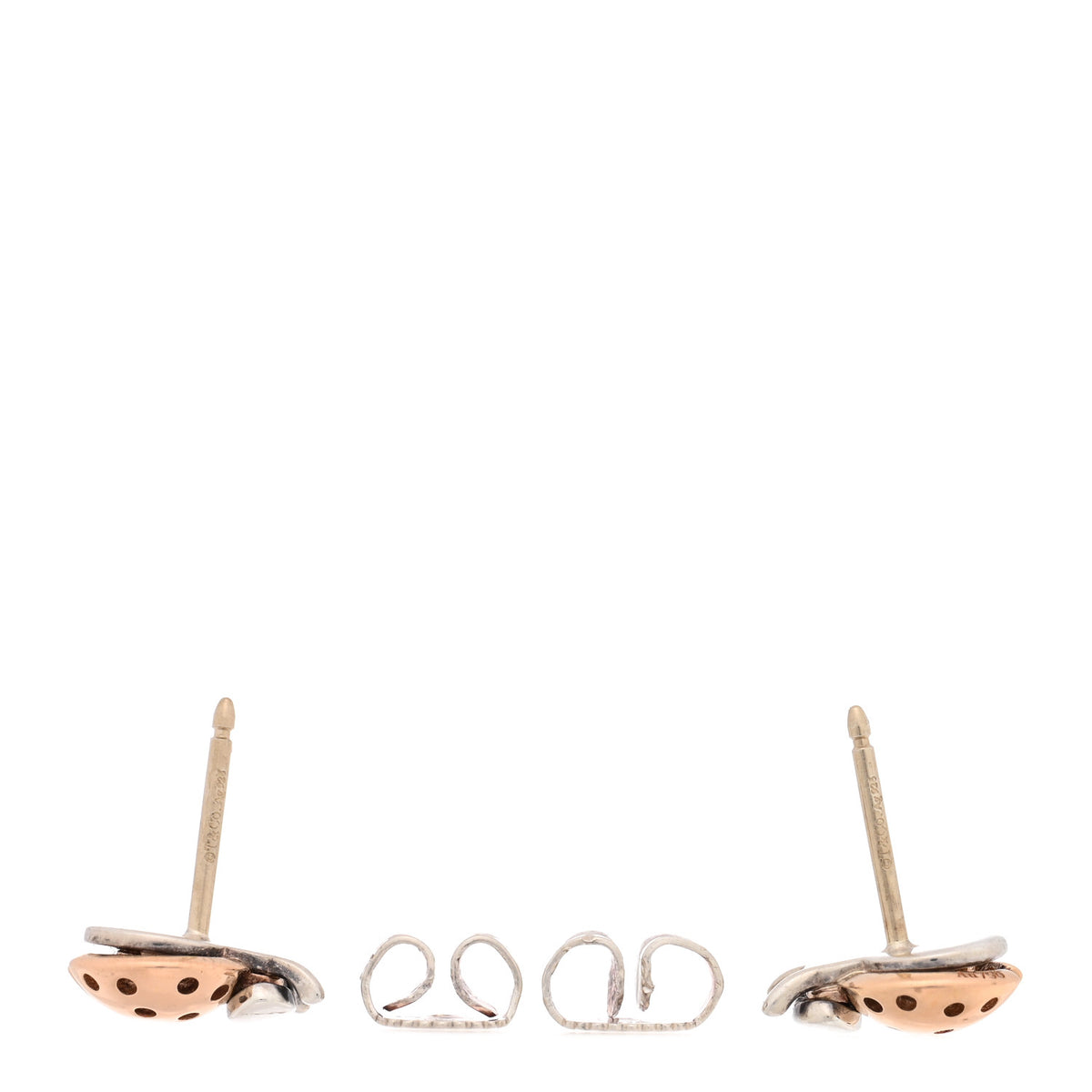 Sterling Silver 18K Rose Gold Return to Tiffany Love Bugs Ladybug Earrings