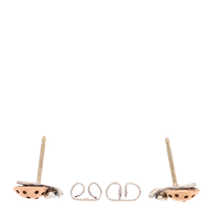 Tiffany Sterling Silver 18K Rose Gold Return to Tiffany Love Bugs Ladybug Earrings 3 of 4