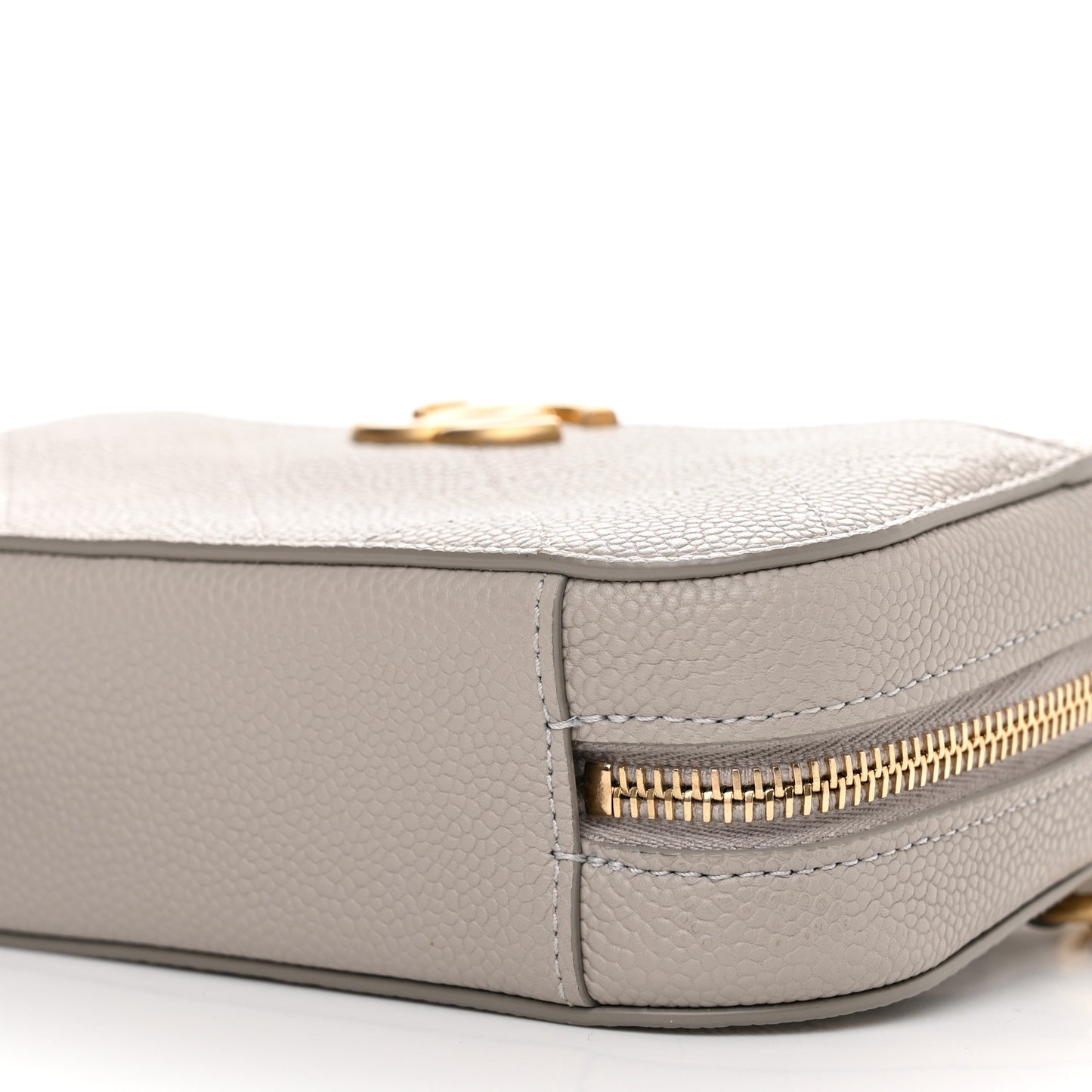 Caviar Stitched Waist Bag Light Grey