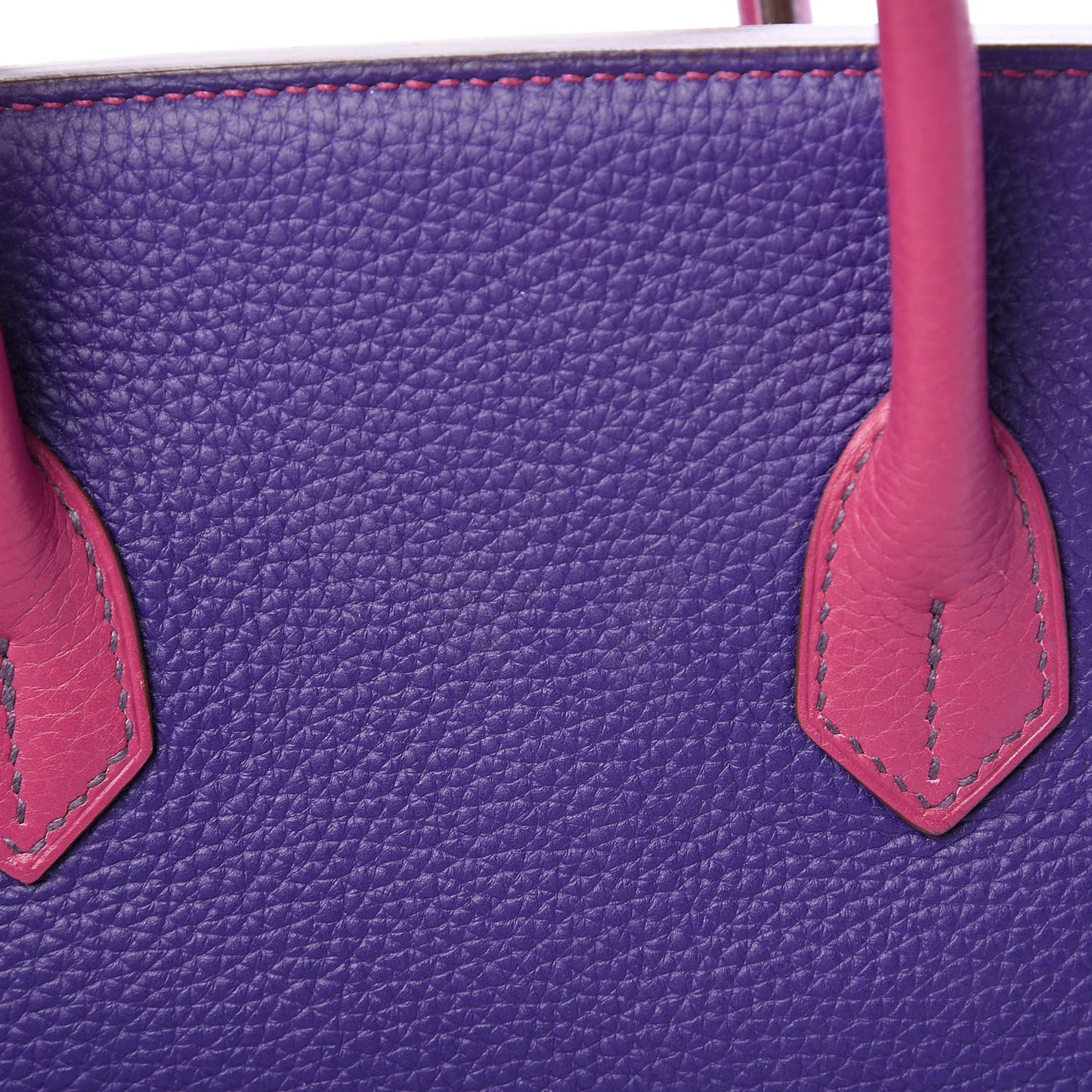 Togo Bi-Color Horseshoe Birkin 35 Iris Tosca