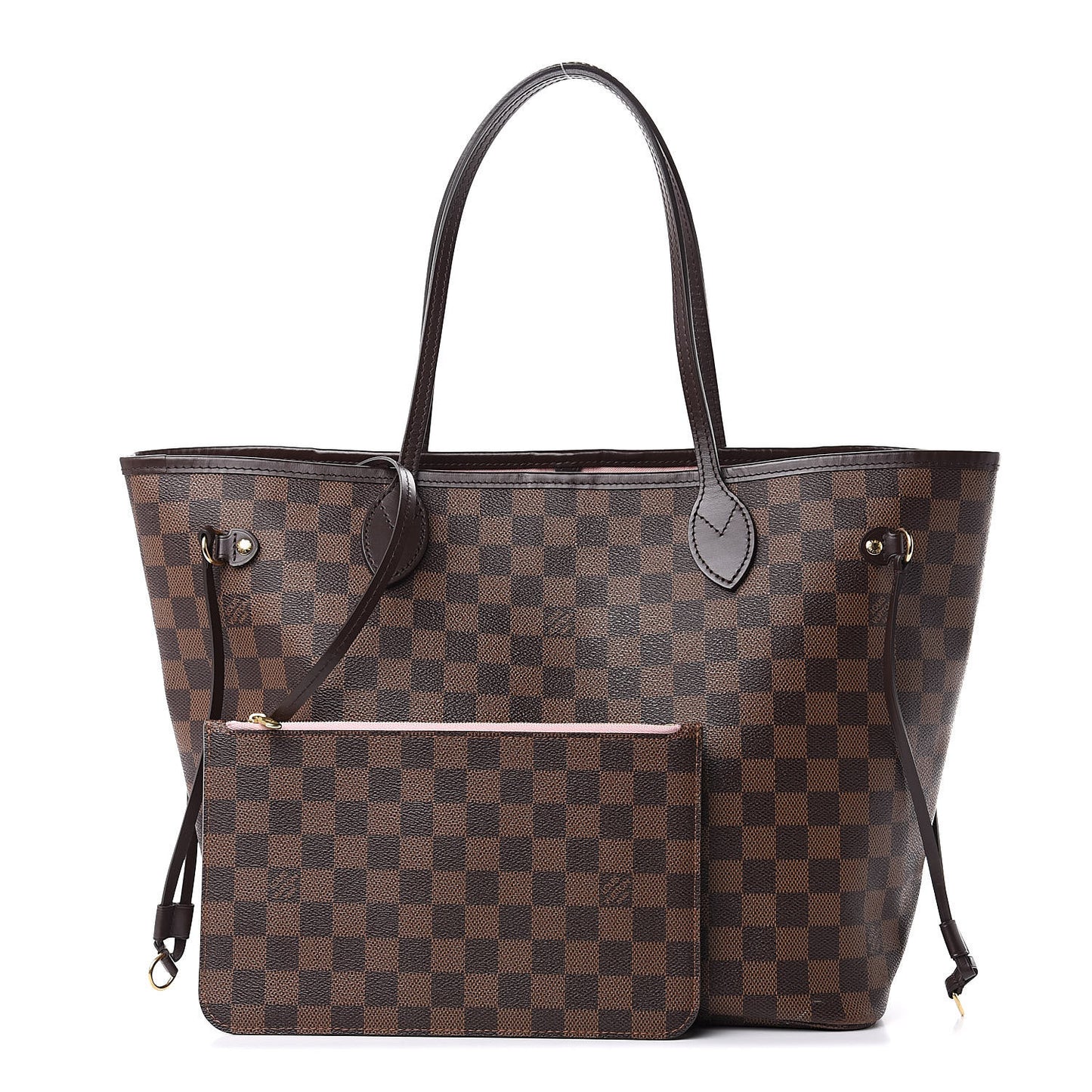 Damier Ebene Neo Neverfull MM Rose Ballerine