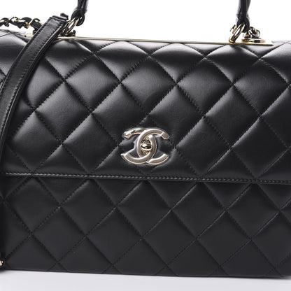 Chanel Lambskin Quilted Medium Trendy CC Flap Dual Handle Bag Black 8 of 10