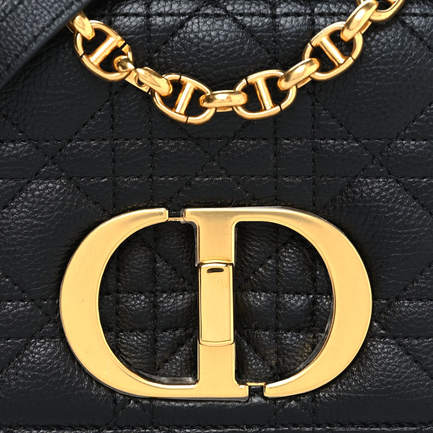 Christian Dior Calfskin Cannage Small Caro Bag Black 8 of 10