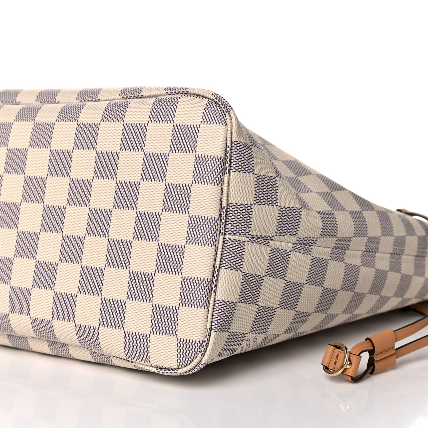 Damier Azur Braided Neverfull MM Orange