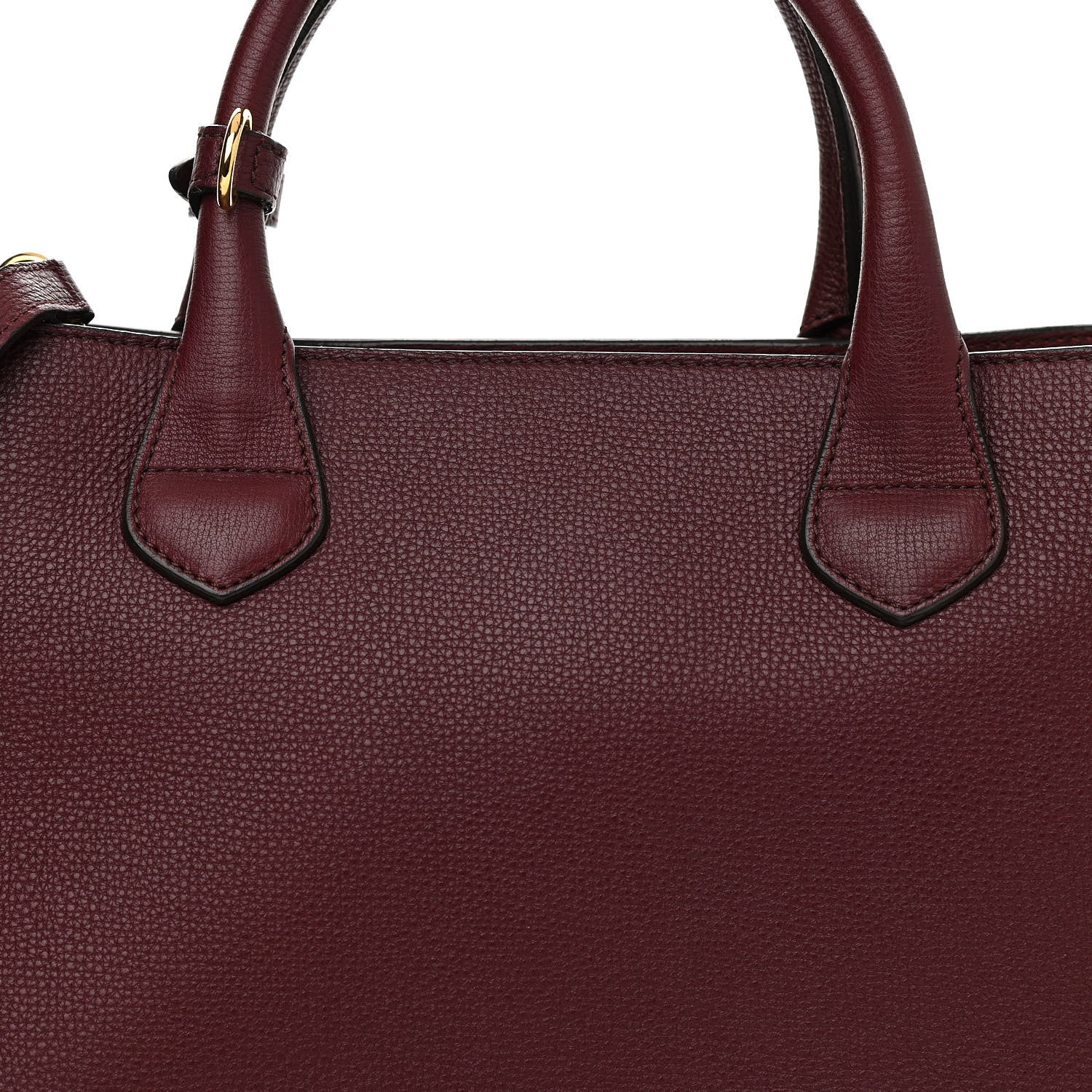 Burberry Grainy Calfskin House Check Medium Banner Tote Mahogany Red 9 of 11