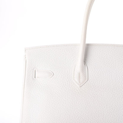Hermes Taurillon Clemence Birkin 35 White 26 of 33