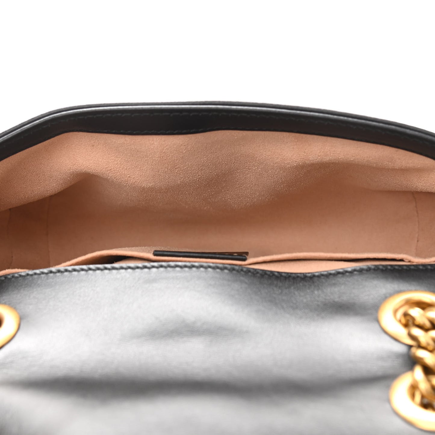 Calfskin Matelasse Mini GG Marmont Shoulder Bag Black