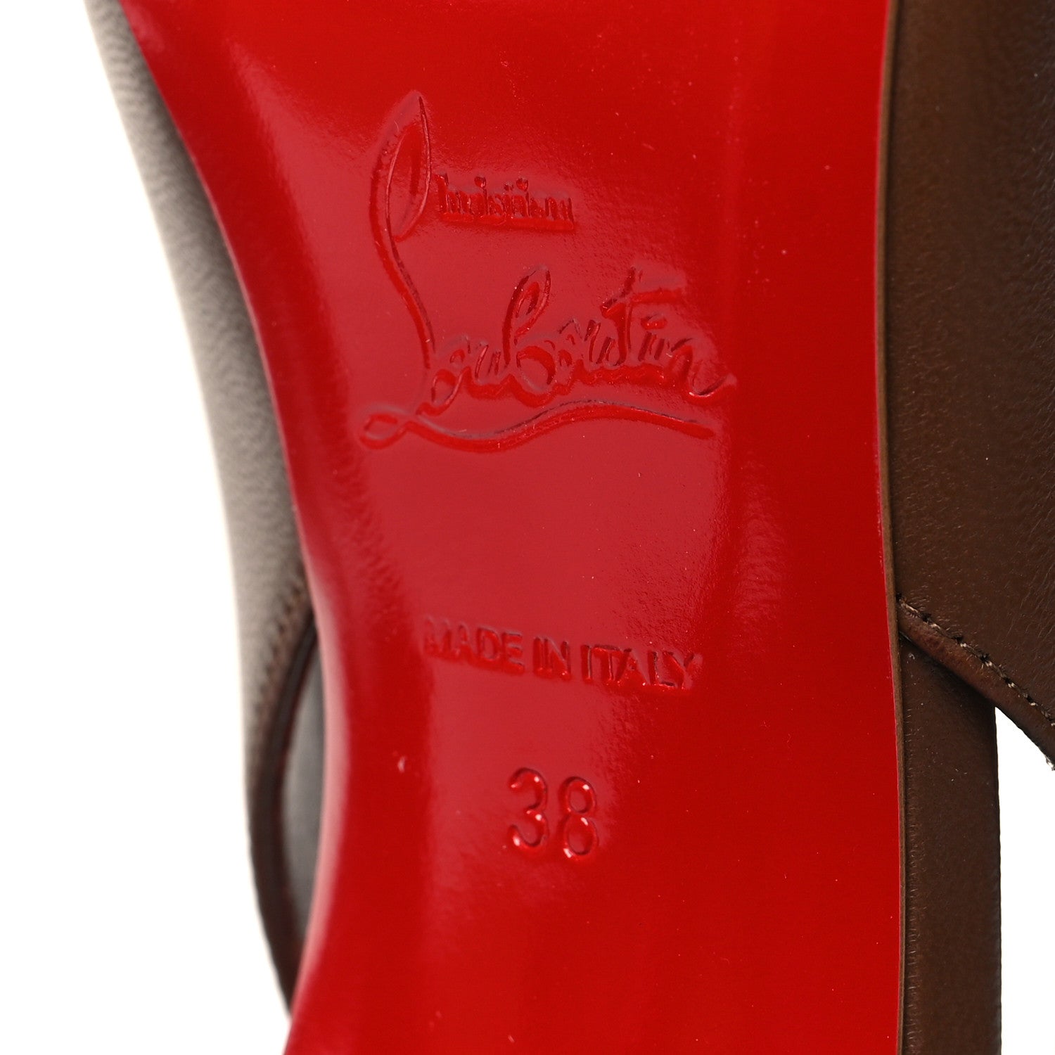 Christian Louboutin Calfskin Hot Chick Slingback 100 Pumps 38 Nude 6 7 of 8