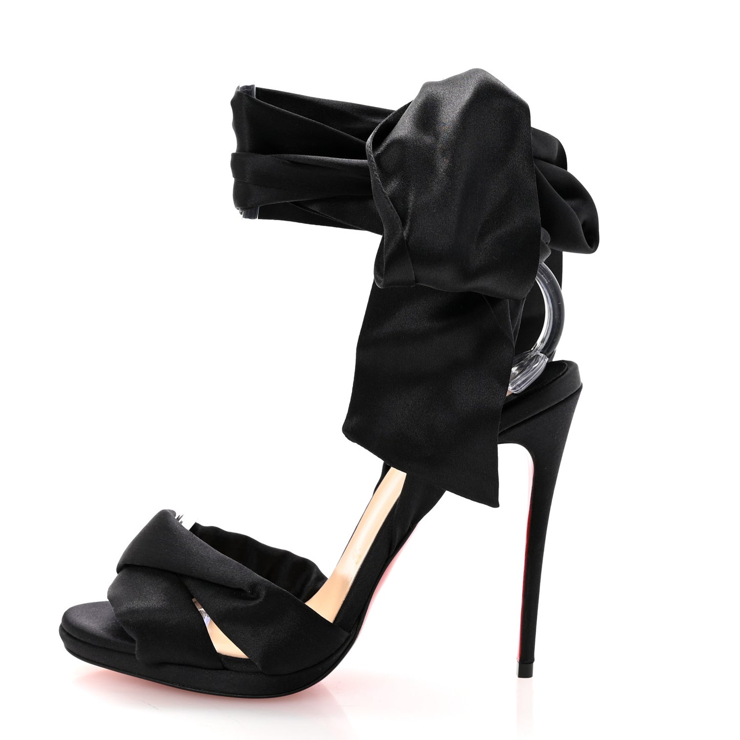 Crepe Satin Tres Frais 120 Sandals 37.5 Black