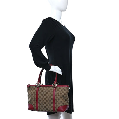 Gucci Monogram Small Lovely Heart Tote Red 3 of 11