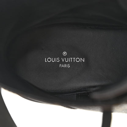 Louis Vuitton Calfskin Monogram Wonderland Flat Ranger Boots 38 Black 6 of 10