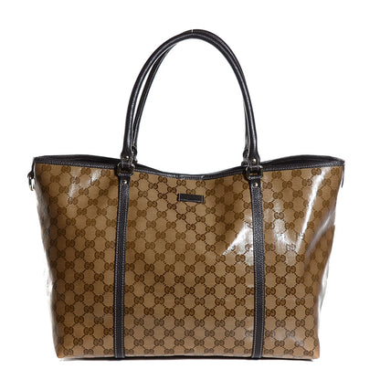 Gucci Crystal Monogram Large Joy Tote Brown 1 of 6