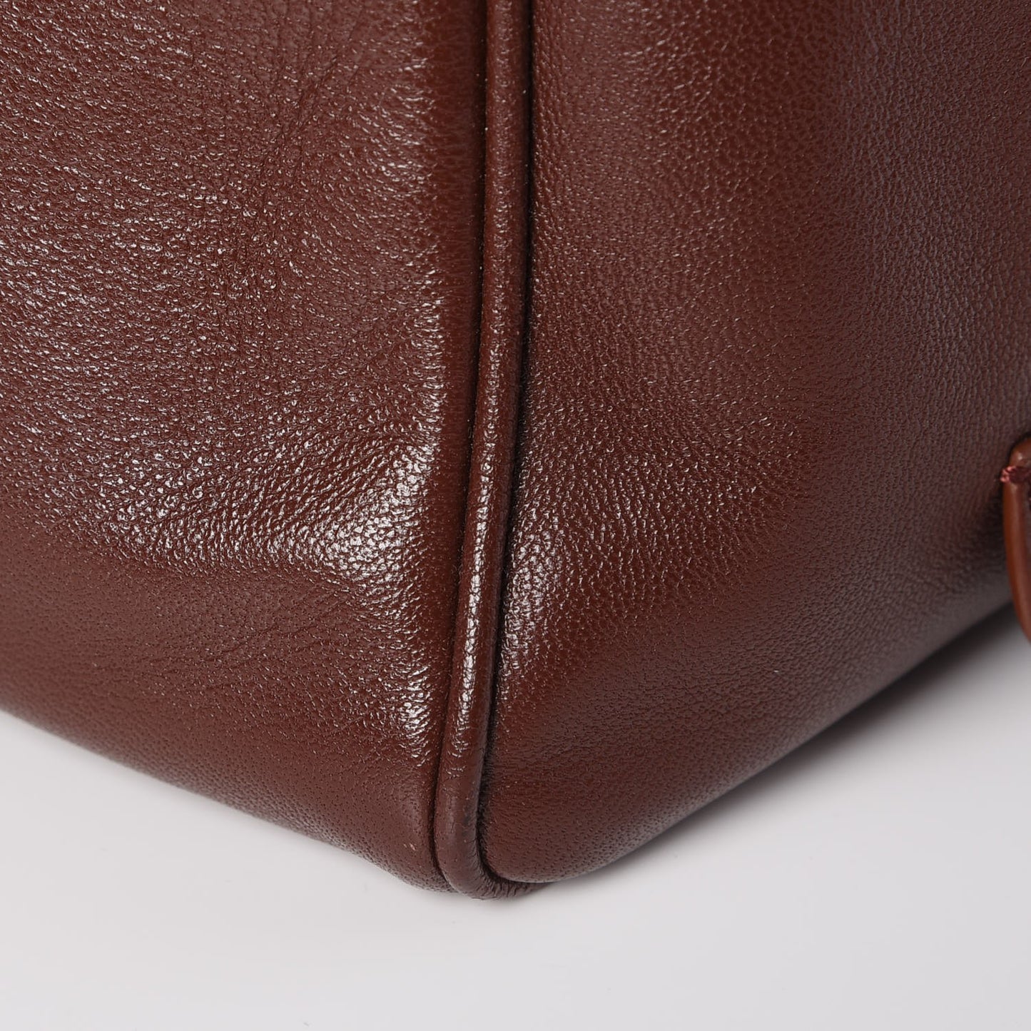Leather Frankie Zip Handbag Chestnut