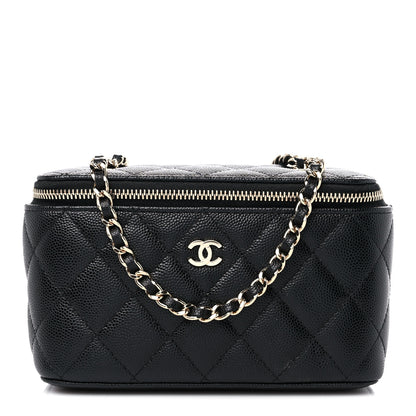 Chanel Caviar Quilted Small Vanity Case With Chain Black 1 of 13