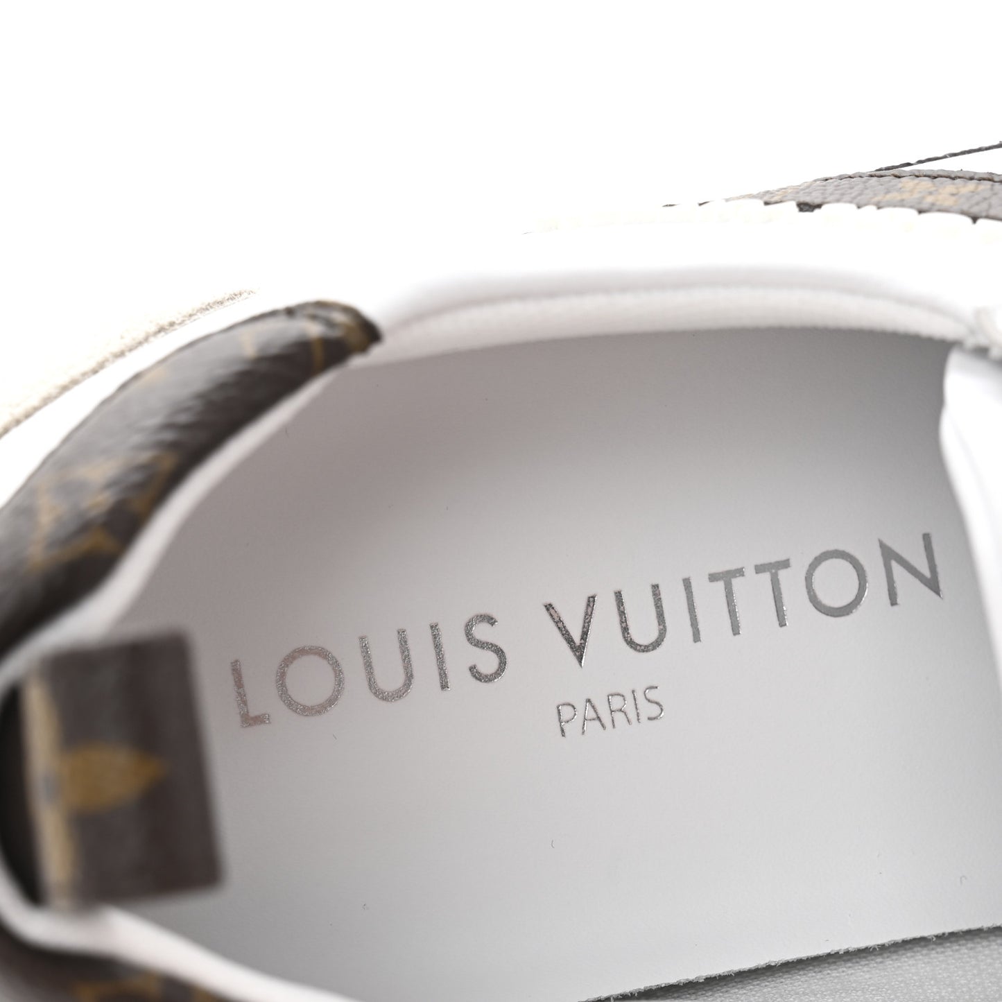 Monogram Calfskin Womens LV Sneakerina 39 White