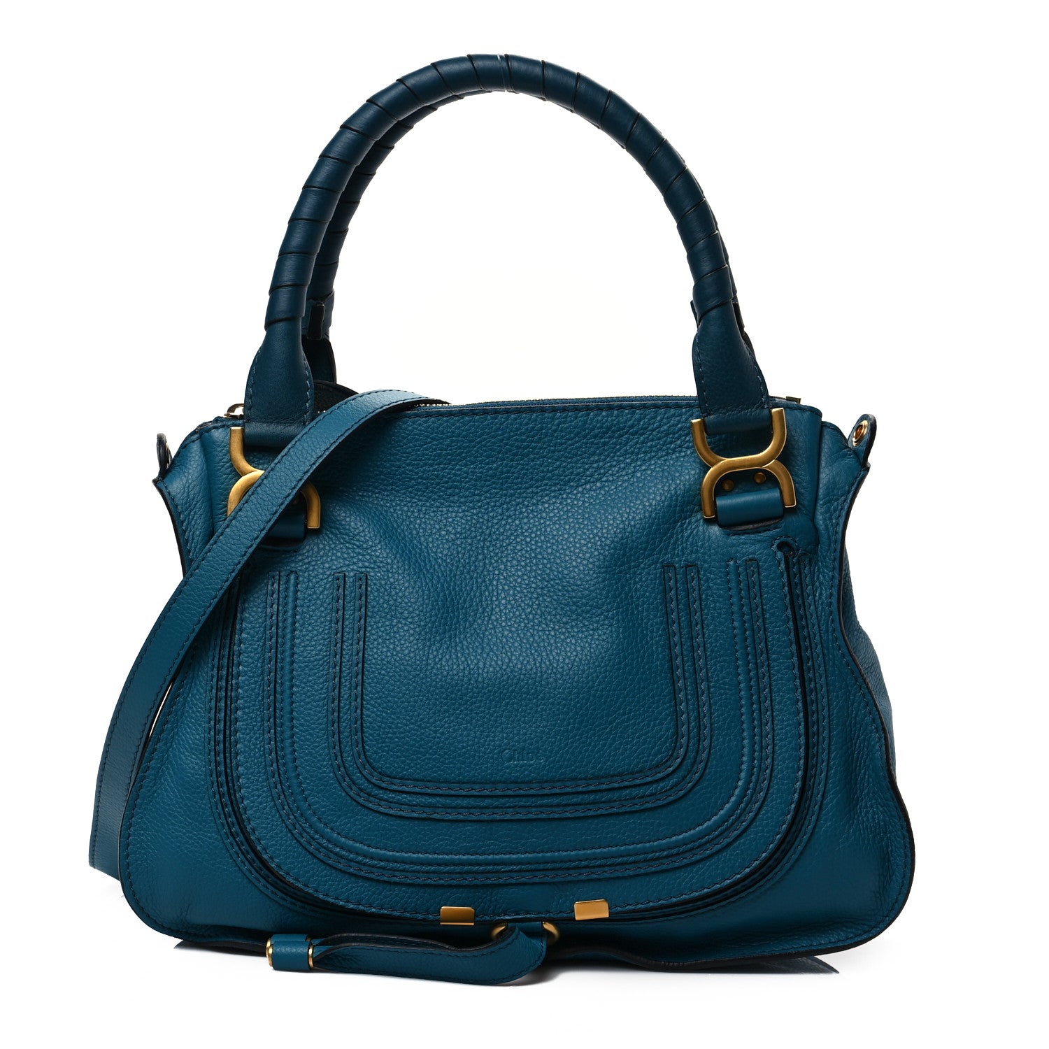 Chloe Calfskin Medium Marcie Satchel Laguna Blue 1 of 7