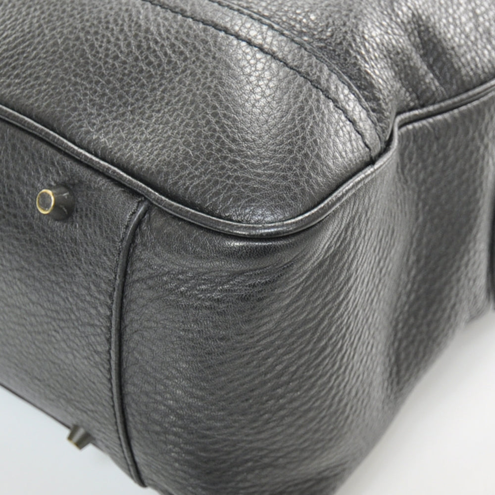 Burberry Pebbled Leather Tote Black 4 of 12
