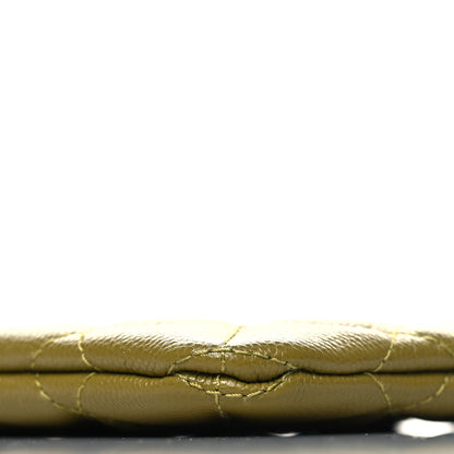 Chanel Caviar Crystal Quilted Coco Candy Cosmetic Case Green 10 of 11