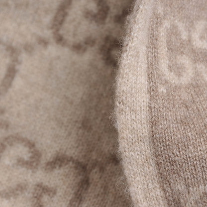 Gucci Cashmere Monogram Scarf Beige 6 of 6