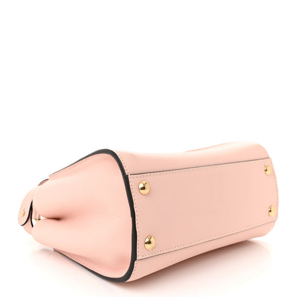 Fendi Vitello Seta Canvas FF Embroidered Mini Peekaboo Iconic Satchel Rosa Confetto 4 of 11