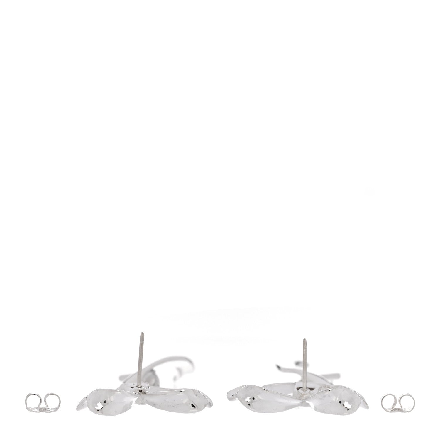 Tiffany Sterling Silver Large Bow Earrings 3 of 4