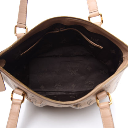 MCM Visetos Medium Essentials Shopper Tote Beige 7 of 17