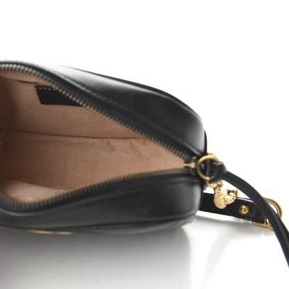Gucci Calfskin Matelasse Mini GG Marmont Chain Shoulder Bag Black 5 of 10
