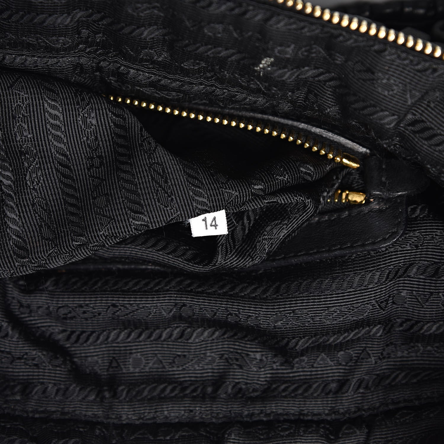 Prada Nappa Gaufre Messenger Tote Black 7 of 15