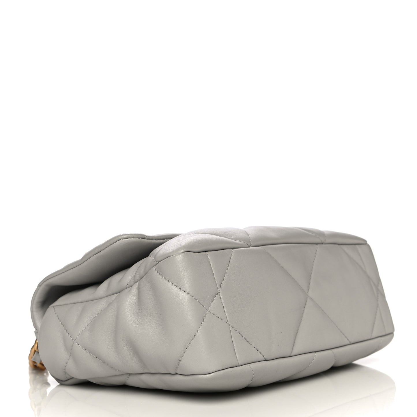 Lambskin Quilted Medium Chanel 19 Flap Grey