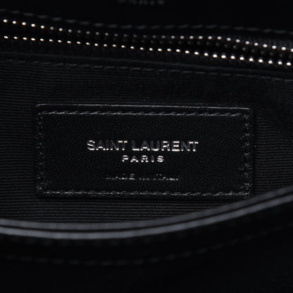 Saint Laurent Calfskin Y Quilted Monogram Toy Loulou Crossbody Bag Black 7 of 13
