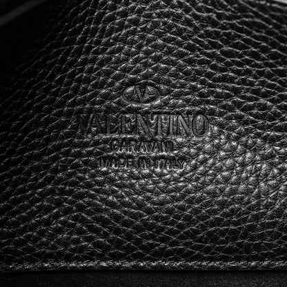 Valentino Garavani Pebbled Calfskin Medium Rockstud Flip Lock Crossbody Bag Black 6 of 9