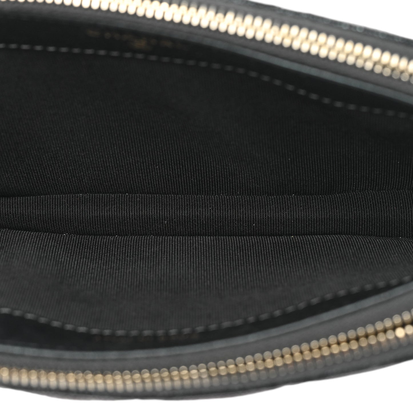Iridescent Caviar Quilted Small Clutch With Chain Black