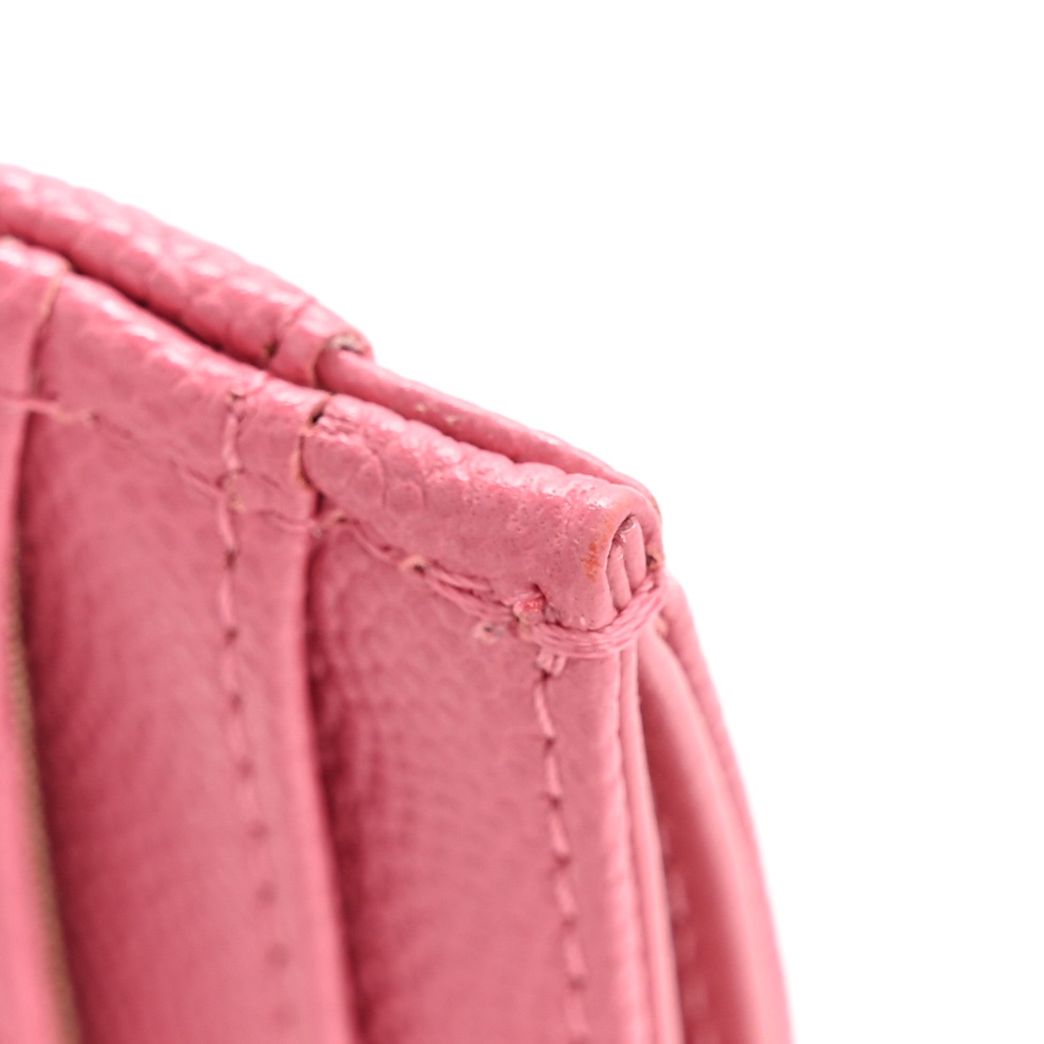 Chanel Caviar Quilted Textured CC Card Holder Pink 18 of 20