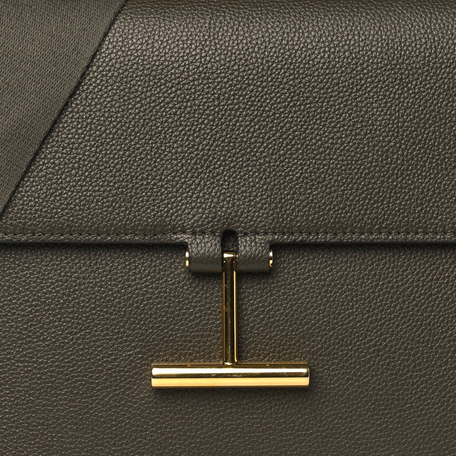 Tom Ford Calfskin Small T Clasp Tara Crossbody Bag Military Green 7 of 9