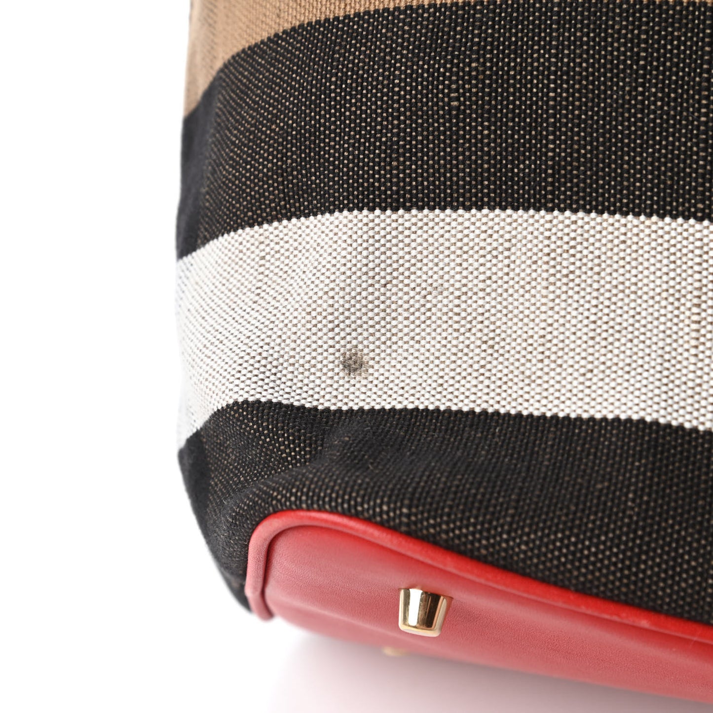 Canvas Mega Check Medium Ashby Hobo Cadmium Red